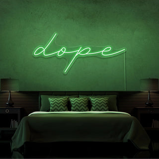 Letrero Led Personalizado Frases Personalizadas "Dope" 100 x 40 cm