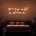 Scritta a Led Personalizzata Frasi Personalizzate "It was all a dream" cm 100 x 40