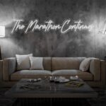 Scritta a Led Personalizzata Frasi Personalizzate "The Marathon Continues" cm 130 x 40 - immagine 2