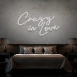 Scritta a Led Personalizzata Frasi Personalizzate "Crazy in Love" cm 100 x 60 - immagine 2