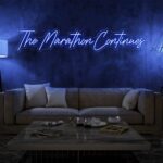 Scritta a Led Personalizzata Frasi Personalizzate "The Marathon Continues" cm 130 x 40 - immagine 3