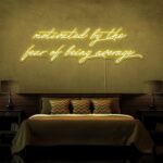 Scritta a Led Personalizzata Frasi Personalizzate "Motived by the fear of being average" cm 160 x 55 - immagine 4
