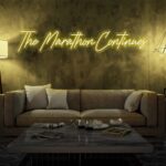 Scritta a Led Personalizzata Frasi Personalizzate "The Marathon Continues" cm 130 x 40 - immagine 4