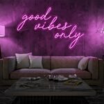 Scritta a Led Personalizzata Frasi Personalizzate "good vibes only" cm 130 x 40 - immagine 5