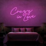 Scritta a Led Personalizzata Frasi Personalizzate "Crazy in Love" cm 100 x 60 - immagine 5
