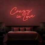 Scritta a Led Personalizzata Frasi Personalizzate "Crazy in Love" cm 100 x 60 - immagine 6