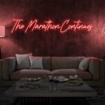 Scritta a Led Personalizzata Frasi Personalizzate "The Marathon Continues" cm 130 x 40 - immagine 6