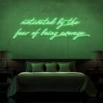 Scritta a Led Personalizzata Frasi Personalizzate "Motived by the fear of being average" cm 160 x 55 - immagine 7