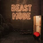 Scritta a Led Personalizzata Frasi Personalizzate "Beast mode" cm 100 x 65 - immagine 2