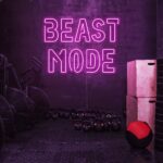 Scritta a Led Personalizzata Frasi Personalizzate "Beast mode" cm 100 x 65 - immagine 5