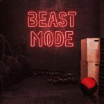 Scritta a Led Personalizzata Frasi Personalizzate "Beast mode" cm 100 x 65 - immagine 4