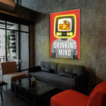 Quadro in forex e Led "Drinking Mind" - immagine 2