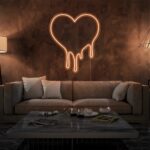 Scritta a Led Personalizzata Frasi Personalizzate Dripping heart cm 60 x 70 - immagine 4