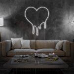 Scritta a Led Personalizzata Frasi Personalizzate Dripping heart cm 60 x 70 - immagine 2