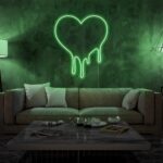 Scritta a Led Personalizzata Frasi Personalizzate Dripping heart cm 60 x 70 - immagine 5