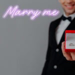 Scritta a Led Personalizzata Frasi D'amore "Marry me" cm 120 x 28 - immagine 2