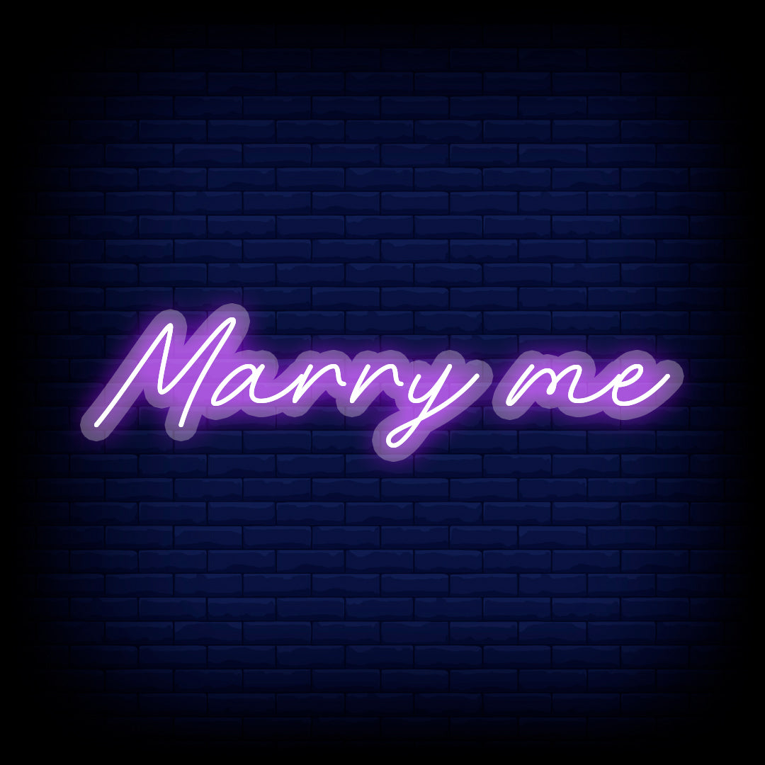 marry-me-scritte-led2 Scritta a Led Personalizzata Frasi D'amore "Marry me" cm 120 x 28 - immagine 1