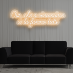 Scritta a Led Personalizzata Frasi Motivazionali "Osa, che a rinunciare ce la fanno tutti" cm 186x58 - immagine 2