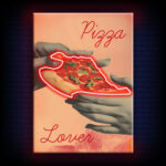 Quadro in forex e Led "Pizza Lover"