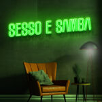 Scritta a Led Personalizzata Virals "Tony Effe e Gaia Sesso e Samba" - immagine 2