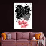 Quadro in forex e Led "Forever" Black con scritta a led rossa - immagine 2